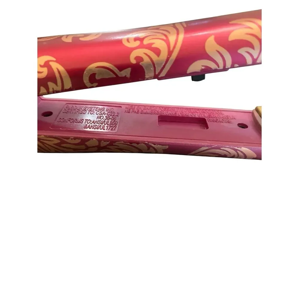 Ultra CHI Flat Iron Hair Straightener Pink Gold‎ Floral 1 Inch Ceramic